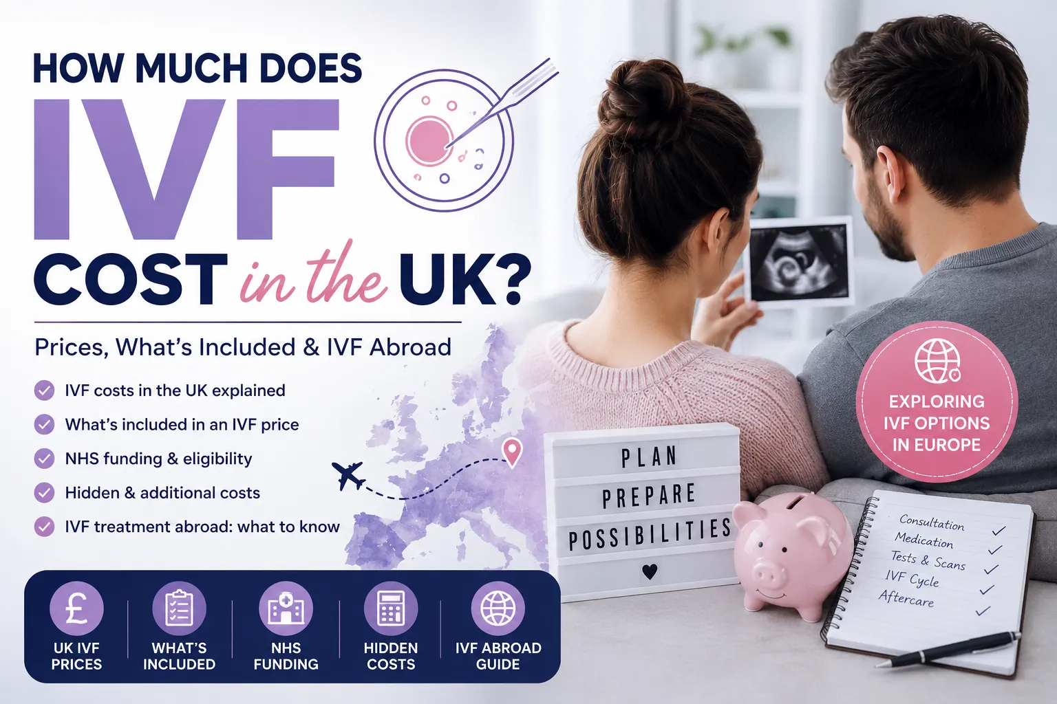 How Much Does IVF Cost in the UK? Prices, What's Included & IVF Abroad